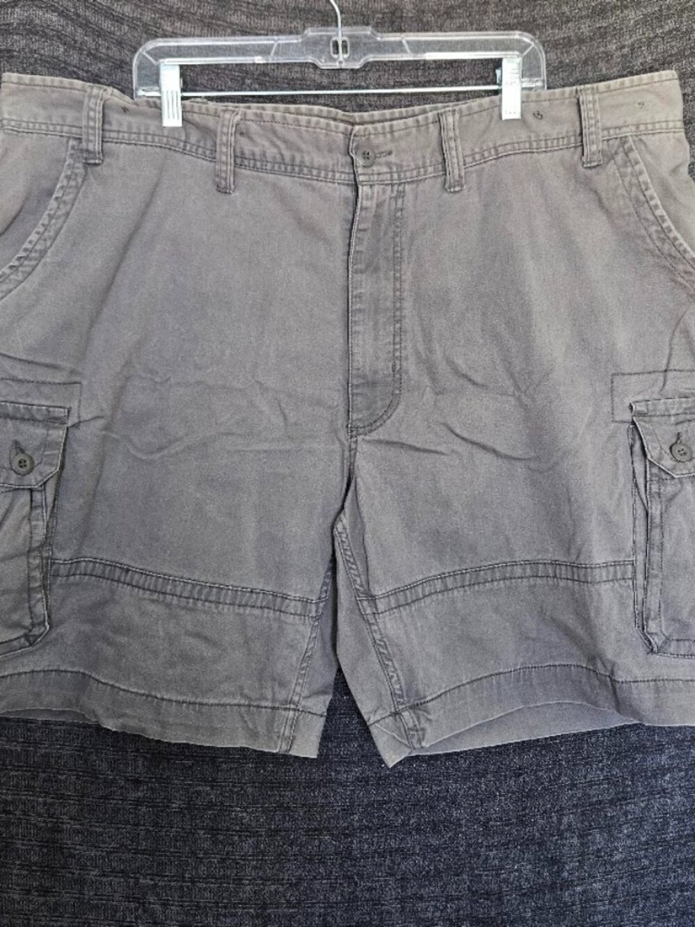 The Foundry Mens Cargo Shorts Size 50 Gray Big & Tall Cotton Utility Casual